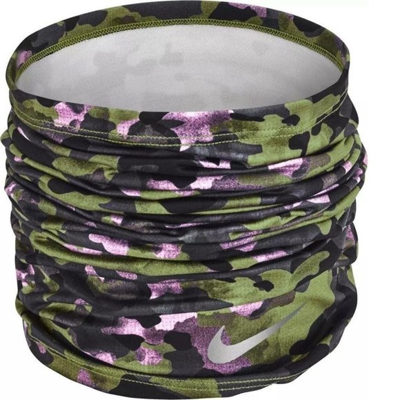 Mens Neck Gaiter NIKE Dri-Fit Mens Green Pink Mask Headband Face Shield Wrap - Picture 1 of 4